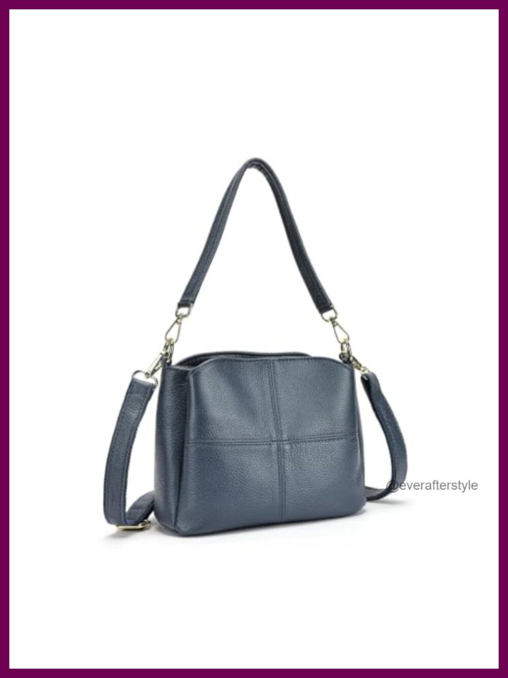 Genuine Leather Crossbody Bag Small Purse Hobo Handbag Detachable Strap